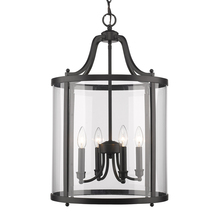  1157-4P BLK - Payton 4-Light Pendant in Matte Black with Clear Glass